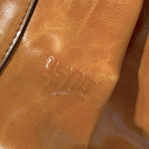 Espe Tan Vegan Leather Balloon  Bag with Shoulder Strap - Picture 2 of 13